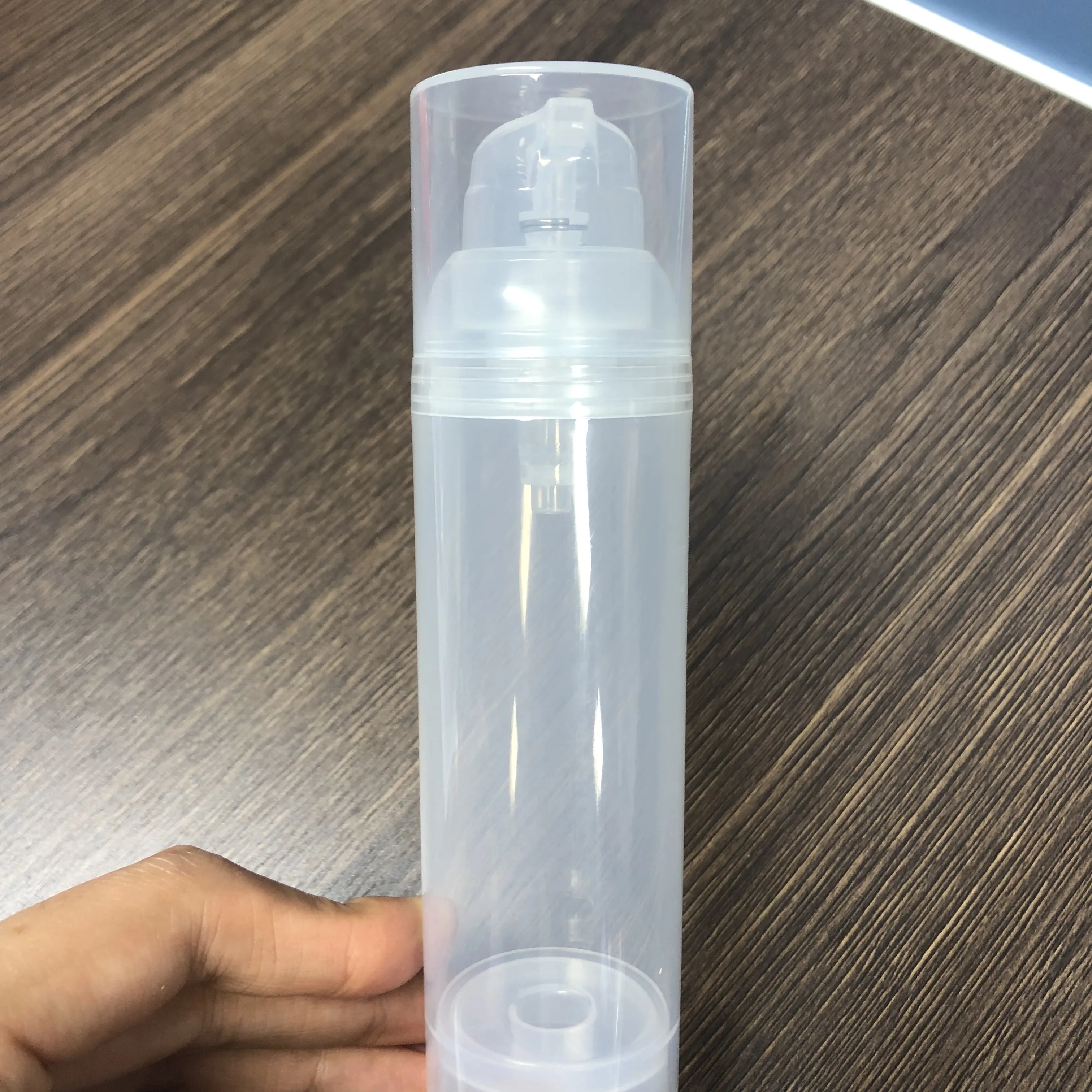 75ml cosmetic airless pump bottle with plastic pump for skin