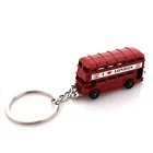 Promotional Custom Logo Key Chain Souvenir Gift Mini Printed Metal London Bus Shape Keychain