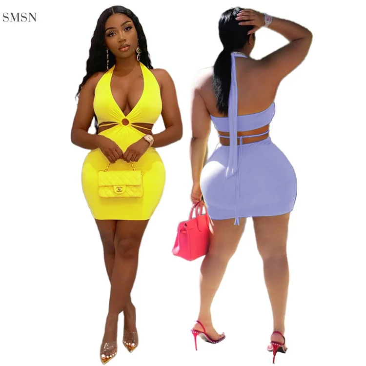TINA Newest Design 2021 Summer V Neck Sling Backless Solid Color Bodycon Dress Women Stylish Sexy Dresses
TINA Newest Design 2021 Summer V Neck Sling Backless Solid Color Bodycon Dress Women Stylish Sexy Dresses