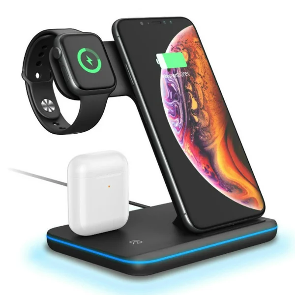 15W High Quality Smart Watch Headset Wireless Charging 3 In 1 Wireless Charger Stand For Iphone 13 
15W High Quality Smart Watch Headset Wireless Charging 3 In 1 Wireless Charger Stand For Iphone 13