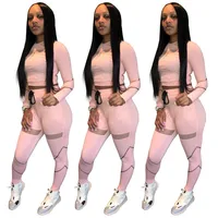 C91921 wholesale ladies casual two piece set longsleeves mesh patch work woman clothing set 2 piece tracksuit winter 2020
C91921 wholesale ladies casual two piece set longsleeves mesh patch work woman clothing set 2 piece tracksuit winter 2020