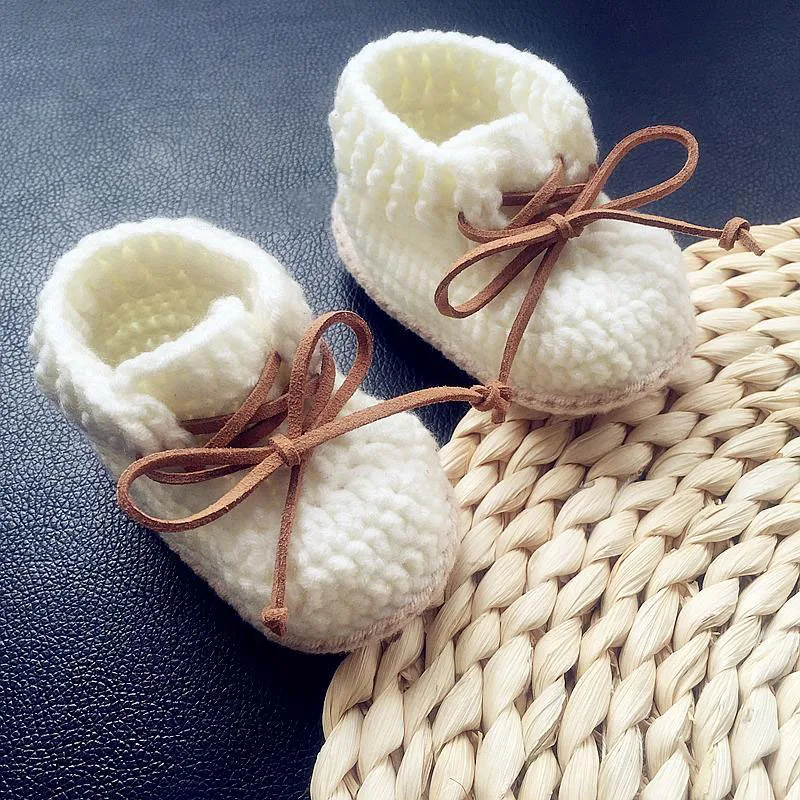 

Y-Z infant warm soft white bulk organic cotton knit crochet newborn socks baby booties baby shoes