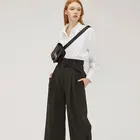 Loose fashion design pocket lady blouse formal