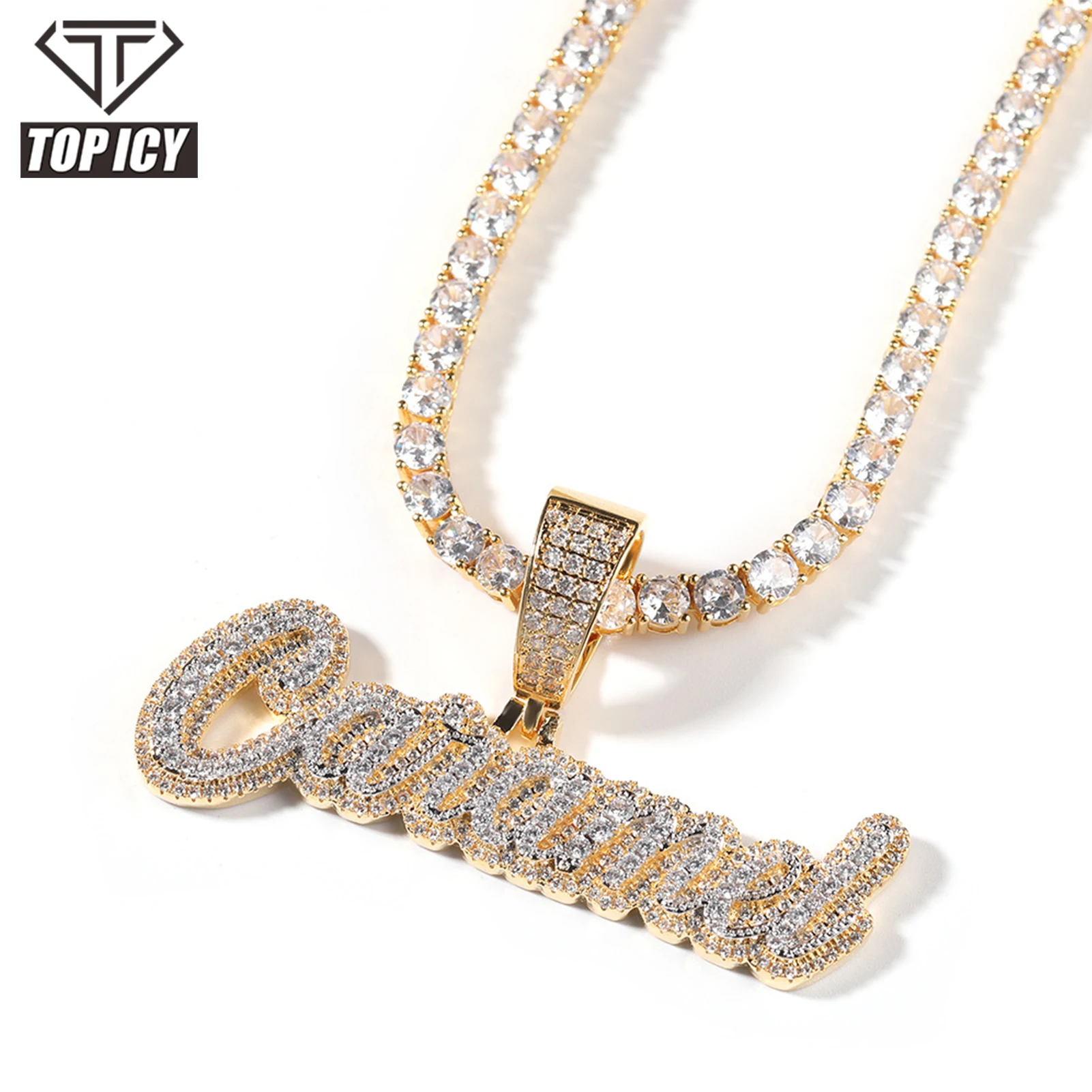TOP ICY full cz micro paved 2 layers bi color nameplate necklace customize name letters luxury icy pendant hip hop jewelry
TOP ICY full cz micro paved 2 layers bi color nameplate necklace customize name letters luxury icy pendant hip hop jewelry