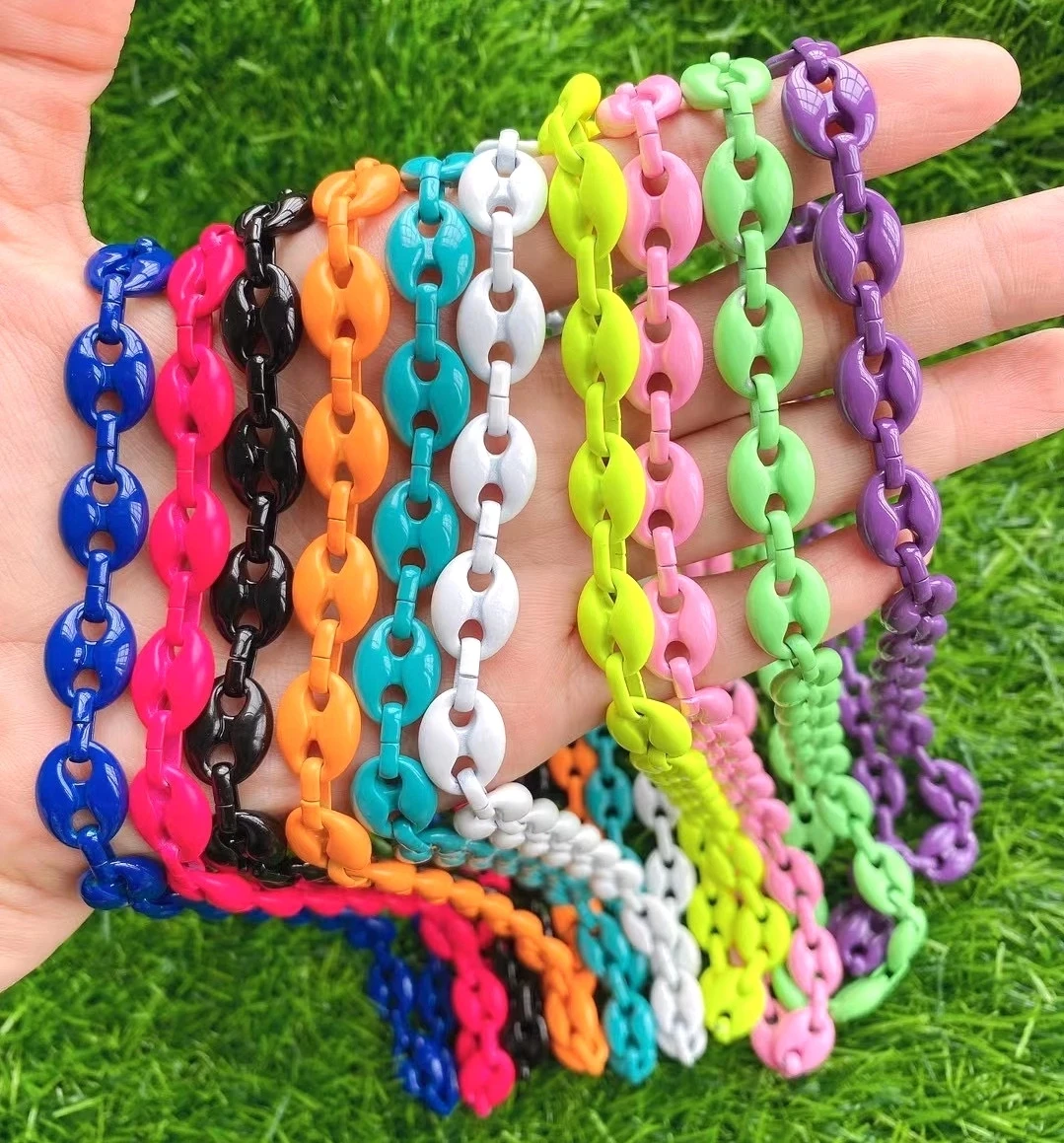 Custom Gold Pig Nose Colorful Rainbow Enamel Simple Chain Link Roll Necklace Bracelets Choker
Custom Gold Pig Nose Colorful Rainbow Enamel Simple Chain Link Roll Necklace Bracelets Choker