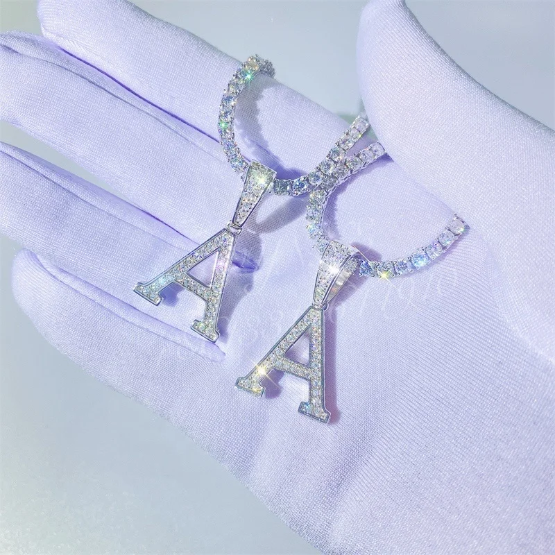 A-Z Hip Hop Full Iced Out S925 10K Solid Gold Moissanite Diamond Initial Letter Pendant Necklace
A-Z Hip Hop Full Iced Out S925 10K Solid Gold Moissanite Diamond Initial Letter Pendant Necklace