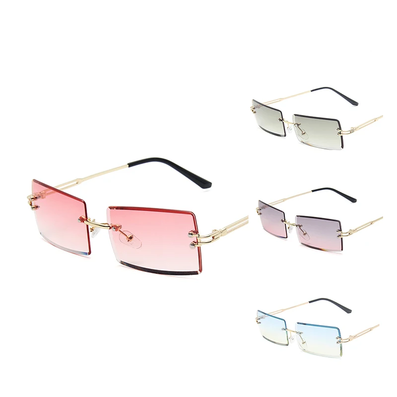 Small rectangle sunglasses women rimless square sun glasses for women summer, Custom color
Small rectangle sunglasses women rimless square sun glasses for women summer, Custom color