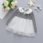 1year baby clothes frocks lace stripe girls angel piece party wear dress