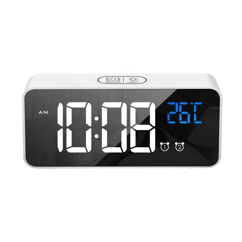 Promotion gift small size LED snooze function smart digital calendar clock, White, black, sliver
Promotion gift small size LED snooze function smart digital calendar clock, White, black, sliver