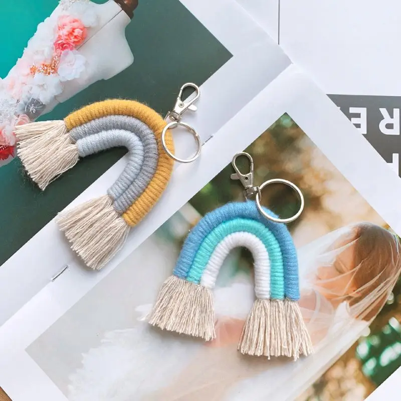 boho keychain macrame rainbow keychain Custom Women Bag Decor Pendant Handmade Woven Tassel Macrame Keychain
boho keychain macrame rainbow keychain Custom Women Bag Decor Pendant Handmade Woven Tassel Macrame Keychain