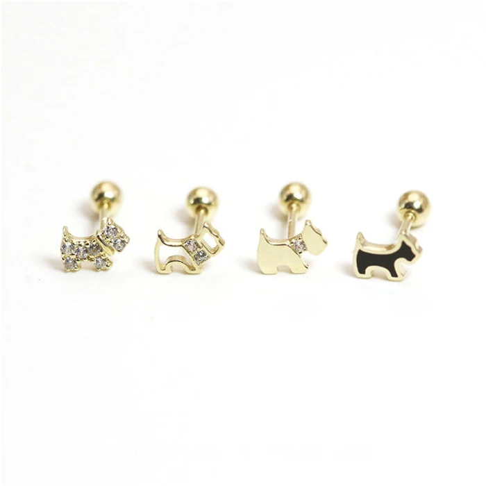 Personalized Making Silver 925 Jewelry Piercing Animal rhinestone puppy dog earrings
Personalized Making Silver 925 Jewelry Piercing Animal rhinestone puppy dog earrings