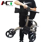 2 in 1 Foldable Wheelchair And Rollator Walker With Shopping Basket