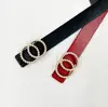 New style ladies fashion double round buckle belt PU leather pearl wild simple belt