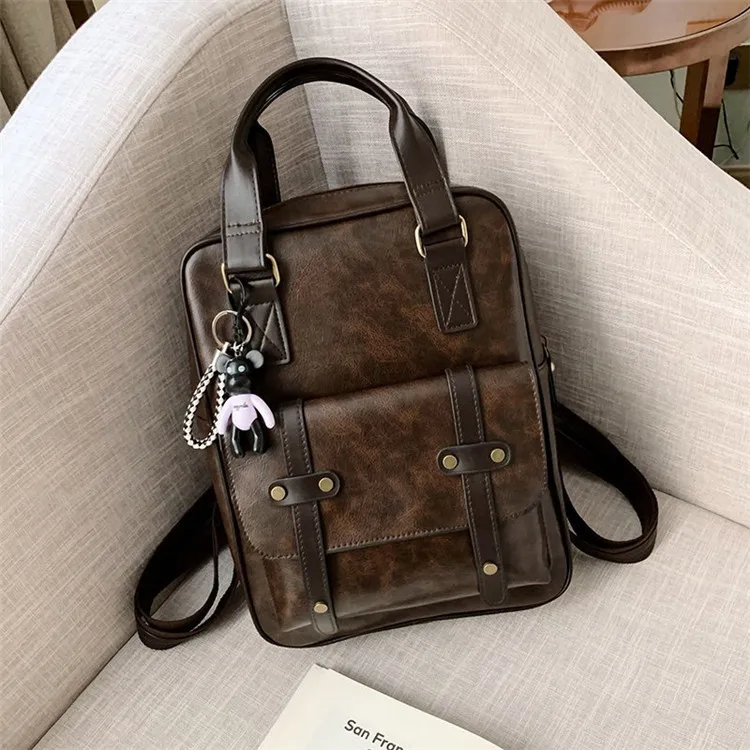 High Quality Vintage Pu Leather Backpack Waterproof Large Capacity Outdoor Travel Backpack College High School Schoolbag, 3colors
High Quality Vintage Pu Leather Backpack Waterproof Large Capacity Outdoor Travel Backpack College High School Schoolbag, 3colors
