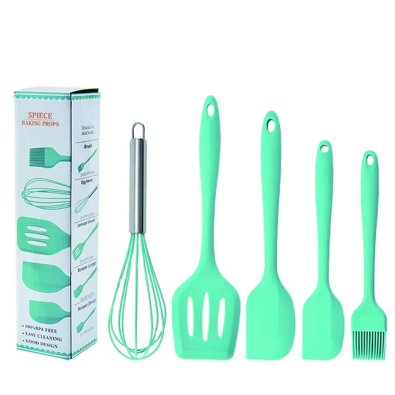 Food-grade Multifunction 5 Piece Food Grade Home and Kitchen Accessories Silicone Spatula Spoon Cooking Utensils Set, Customized
Food-grade Multifunction 5 Piece Food Grade Home and Kitchen Accessories Silicone Spatula Spoon Cooking Utensils Set, Customized