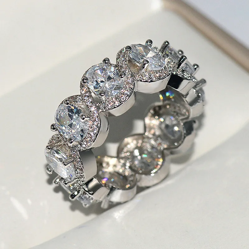 Liulengshi women silver color diamond zircon anillos size 6-10 rings jewelry for girl
Liulengshi women silver color diamond zircon anillos size 6-10 rings jewelry for girl