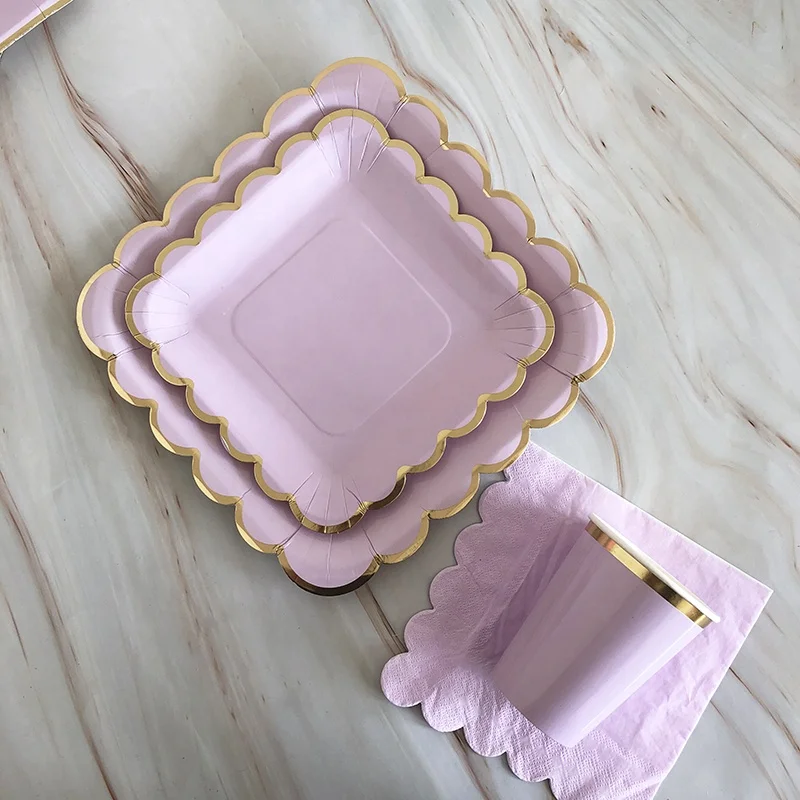 eco friendly biodegradable disposable birthday party printing lacy square pastel paper plates
eco friendly biodegradable disposable birthday party printing lacy square pastel paper plates