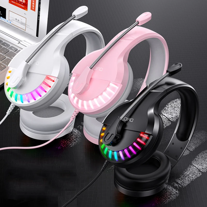 China Factory Computer Stereo Gaming Headphones LED Light Earphone Over Ear Wired Headset with Microphone for PC Game, Black,white,pink
China Factory Computer Stereo Gaming Headphones LED Light Earphone Over Ear Wired Headset with Microphone for PC Game, Black,white,pink