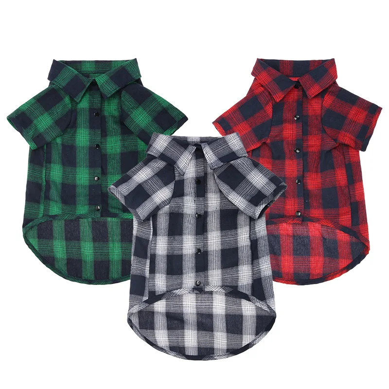 Wholesale New Cotton Plaid Pet Dog Clothes For Puppy Dogs Summer T Shirt, Green,white,red, can be customized color
Wholesale New Cotton Plaid Pet Dog Clothes For Puppy Dogs Summer T Shirt, Green,white,red, can be customized color