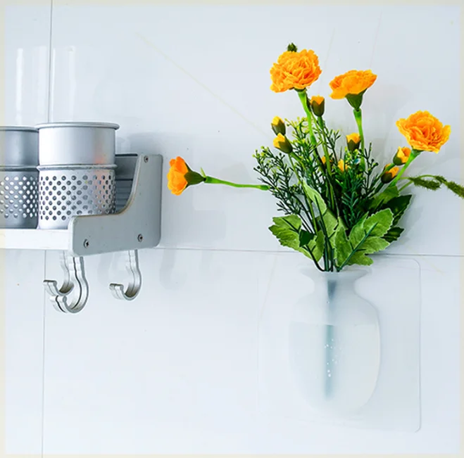 Floret Bottle For Home Offices Wall Decorations Rubber Silicone Sticky Flower Container Wall Hang Silicone Sticky Vase, As photo
Floret Bottle For Home Offices Wall Decorations Rubber Silicone Sticky Flower Container Wall Hang Silicone Sticky Vase, As photo