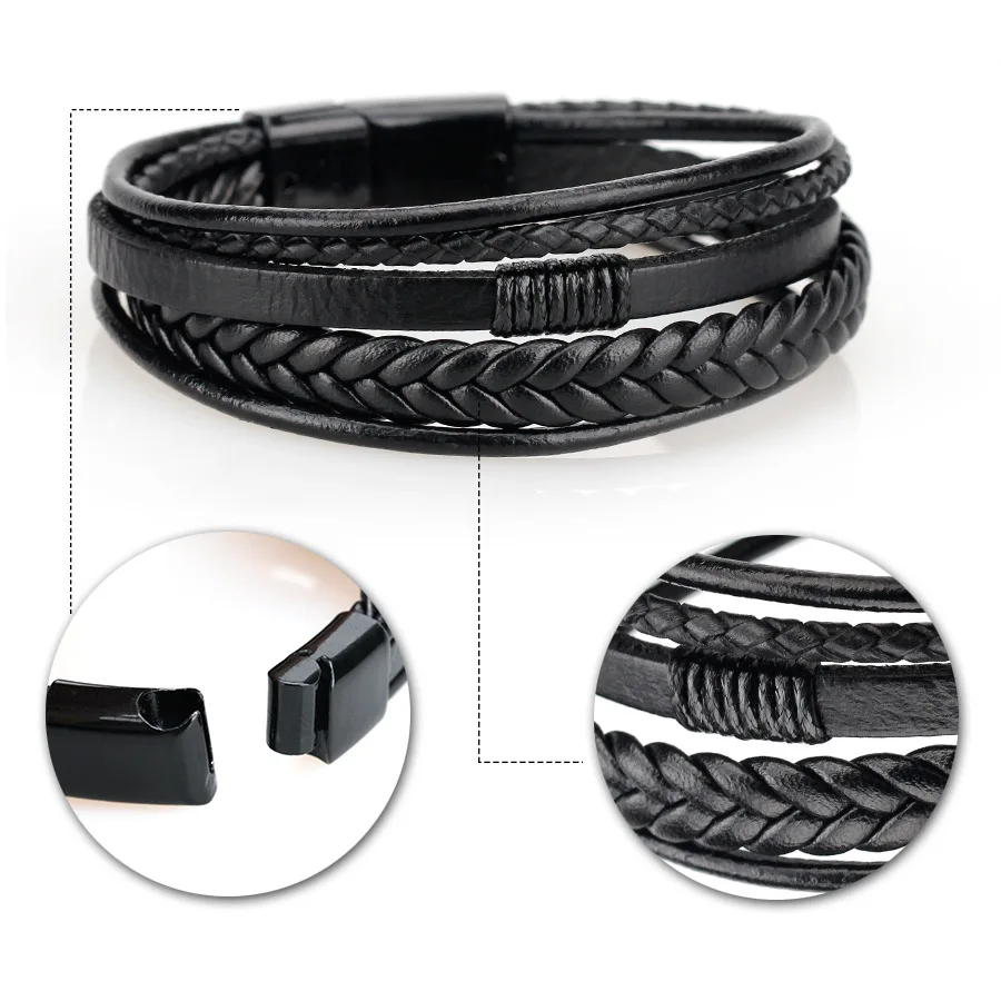 braid newest design men bracelet accessories genuine leather wholesale bracelet jewelry gift, Shown
braid newest design men bracelet accessories genuine leather wholesale bracelet jewelry gift, Shown