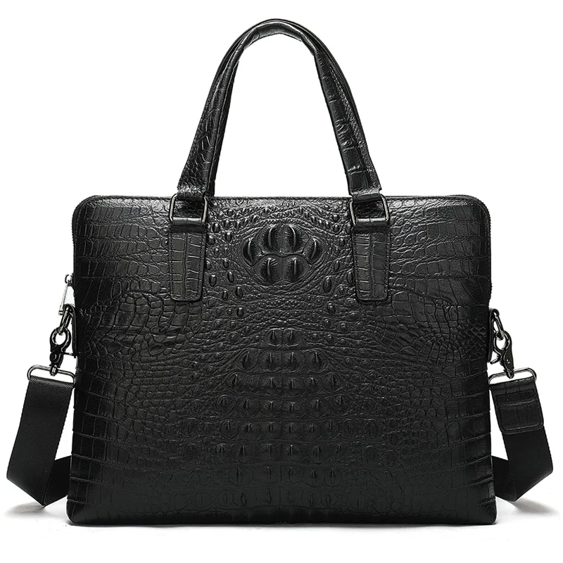 Crocodile Pattern Mens Handbag Laptop Bag Genuine Leather Briefcases Real Leather Messenger Bag, Coffee
Crocodile Pattern Mens Handbag Laptop Bag Genuine Leather Briefcases Real Leather Messenger Bag, Coffee