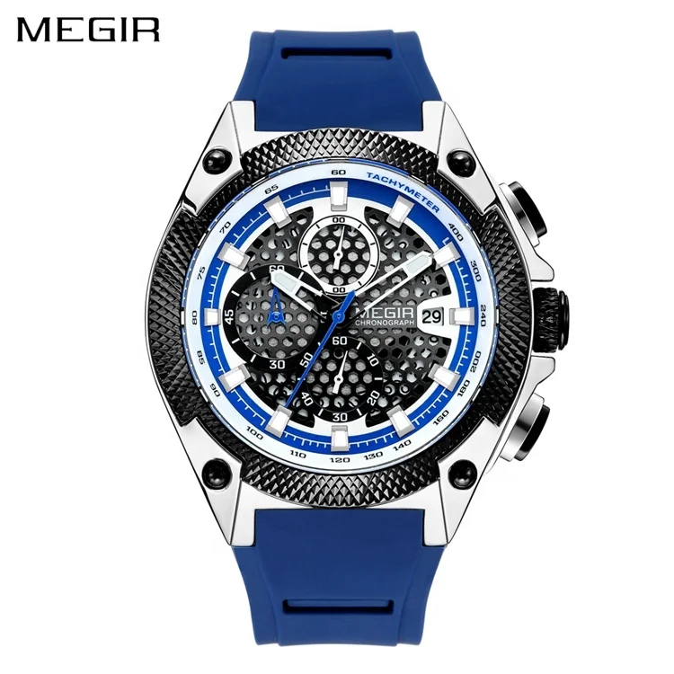 MEGIR 2127 Men Silicone Quartz Watches Stylish Chronograph Luminous Sport Watches For Men Waterproof, 3 colors
MEGIR 2127 Men Silicone Quartz Watches Stylish Chronograph Luminous Sport Watches For Men Waterproof, 3 colors