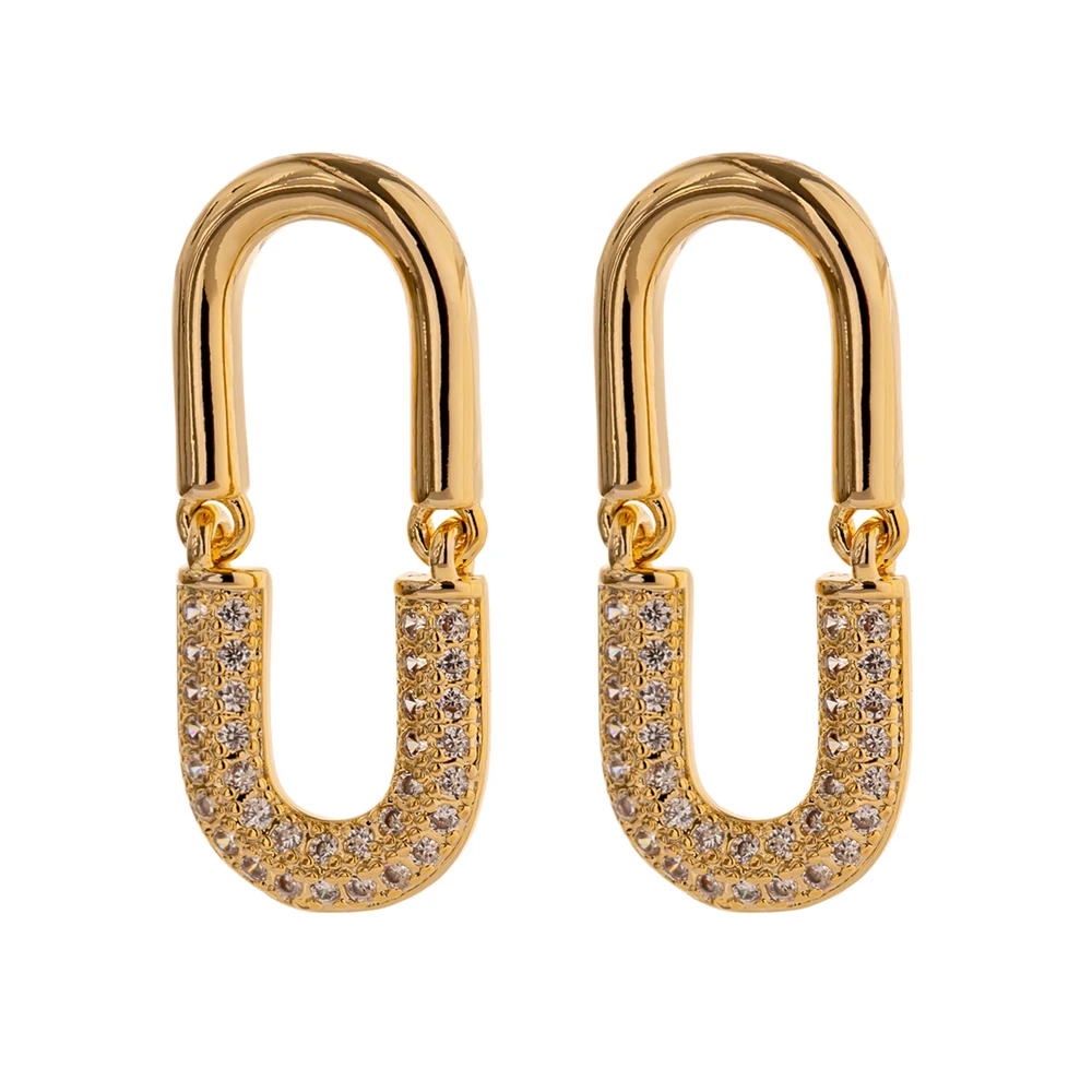 JINYOU Exquisite Gold Earrings Copper Jewelry Cubic Zirconia Geometric Stud Earrings for Women
JINYOU Exquisite Gold Earrings Copper Jewelry Cubic Zirconia Geometric Stud Earrings for Women