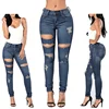 High quality fashion wholesale woman ripped jeans