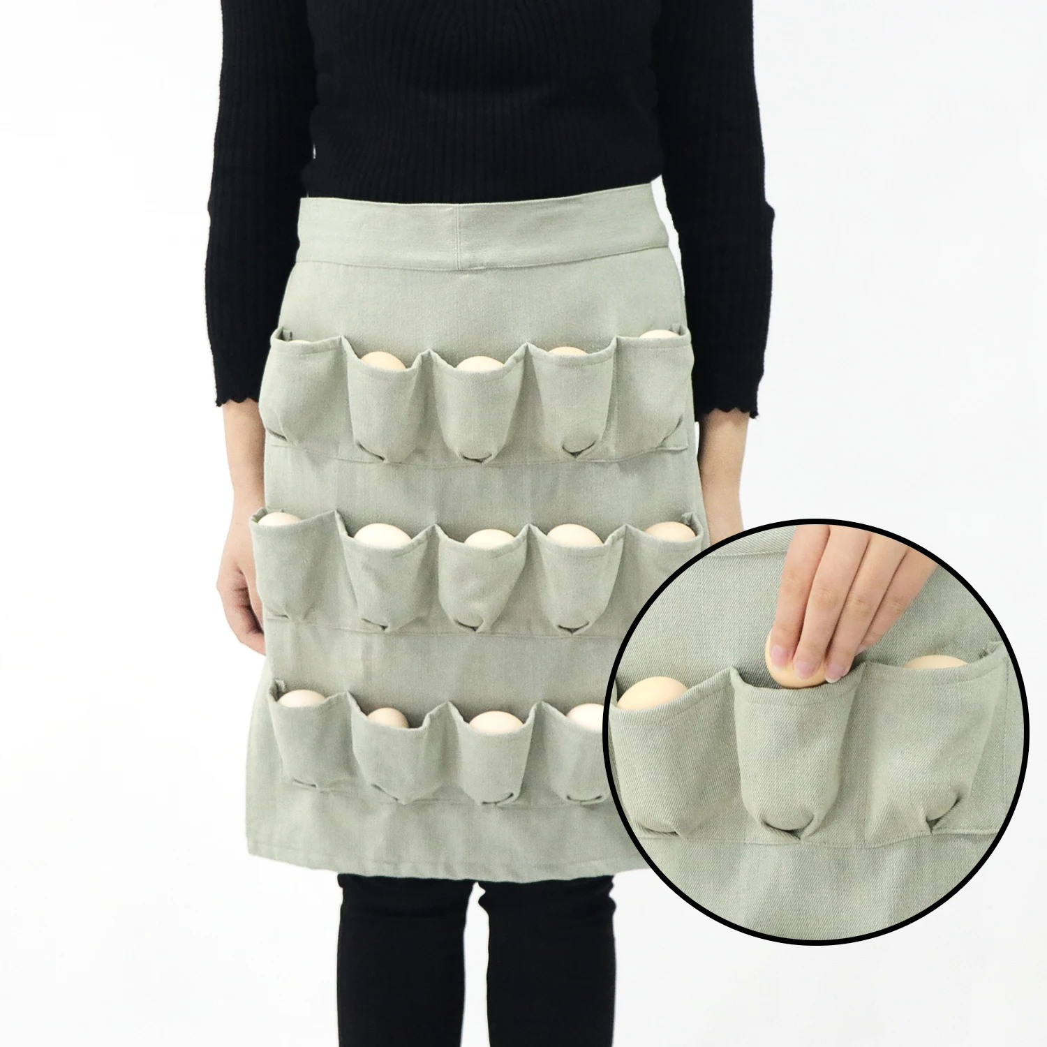 Men and Women Egg Gathering and Collecting Chicken Egg Apron with 15 Pockets, Blue, custom
Men and Women Egg Gathering and Collecting Chicken Egg Apron with 15 Pockets, Blue, custom