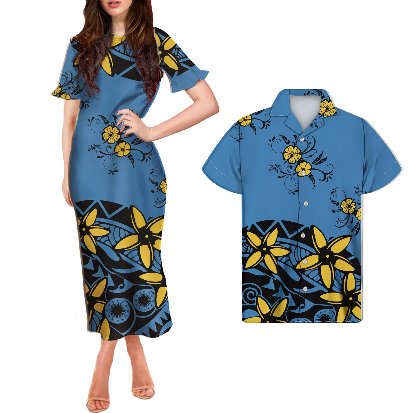 Hot Sales Polynesian Series Couple Set O-Neck Long Bodycon Dress Casual Stylish Printing Maxi Dress Custom With Logo/Design, Customized color
Hot Sales Polynesian Series Couple Set O-Neck Long Bodycon Dress Casual Stylish Printing Maxi Dress Custom With Logo/Design, Customized color