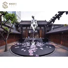 Wing Large Sculptures Hot Selling Golden Large Resin Statue Wing Fiber Glass Sculpture