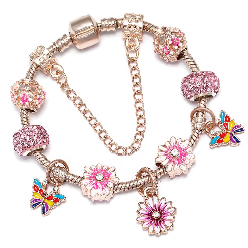 HOVANCI New Arrival Best Selling Colorful Enamel Butterfly Charms Bracelet Oil Drip Flower Charms Bracelet For Girls
HOVANCI New Arrival Best Selling Colorful Enamel Butterfly Charms Bracelet Oil Drip Flower Charms Bracelet For Girls