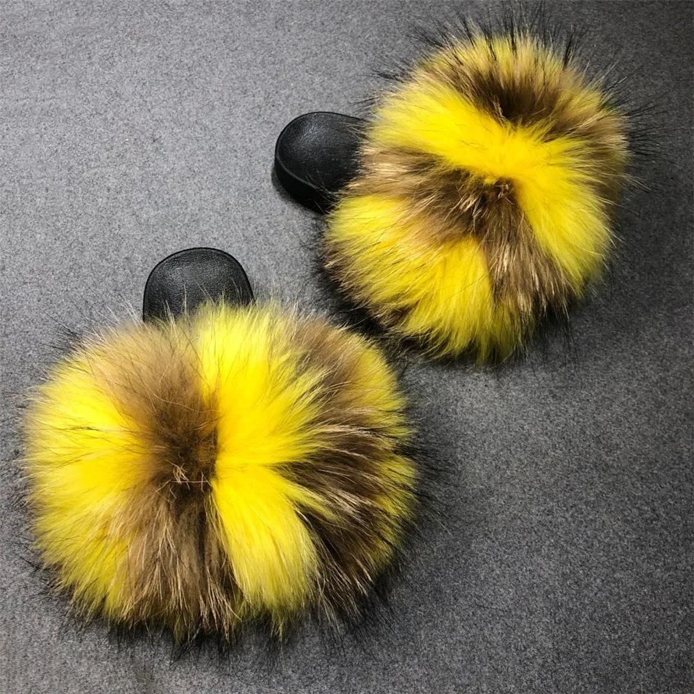 Hot design open toe sandals color custom Big real fox fur slides house slippers luxury plush fur slippers, Customized color
Hot design open toe sandals color custom Big real fox fur slides house slippers luxury plush fur slippers, Customized color
