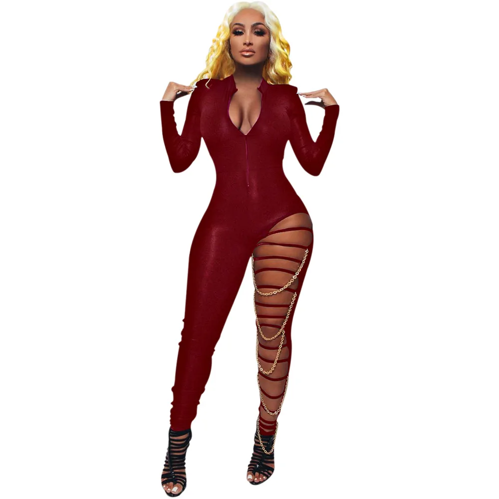 2020 new arrival Autumn collection women sexy v neck long sleeve slim fashion one piece jumpsuit for women
2020 new arrival Autumn collection women sexy v neck long sleeve slim fashion one piece jumpsuit for women
