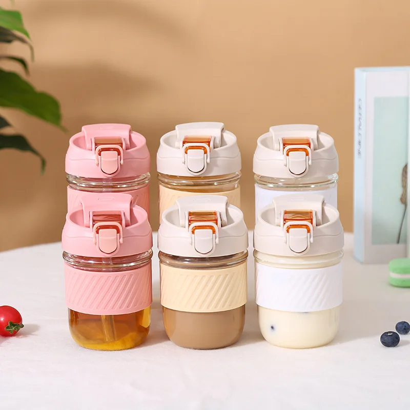 Reusable Glass Coffee Cup Mug with Thermal Insulated Sleeve and Leak Proof Lid
Reusable Glass Coffee Cup Mug with Thermal Insulated Sleeve and Leak Proof Lid