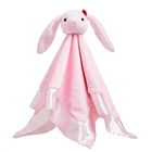 Polyester Super Soft Baby Security Blanket Plush Sleep Toy plush custom Rabbit Baby Security Blanket