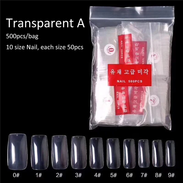 NA032A 500Pcs False Nails Press on Clear/ White/Transparant Full Cover Nail Tips U-shape Decals Acrylic Manicure Art Tool
NA032A 500Pcs False Nails Press on Clear/ White/Transparant Full Cover Nail Tips U-shape Decals Acrylic Manicure Art Tool