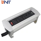 new design flipping electric desktop socket with hdmi and vga for high class conference table