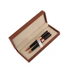 LUXURY PROMOTIONAL METAL PEN METAL BALLPOINT PEN AND METAL GEL PEN 2 PIECES SET WITH BOX