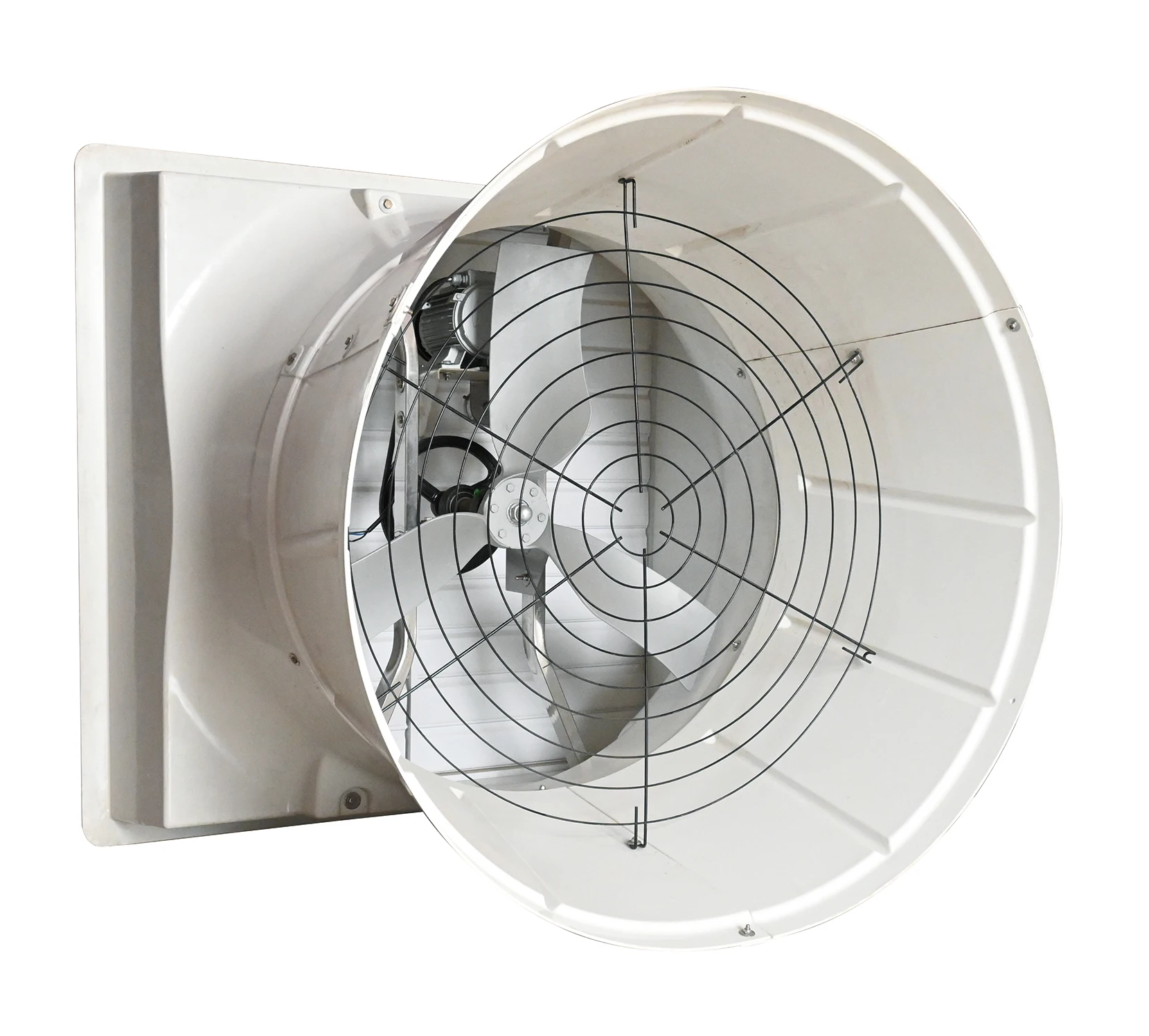 Steel Blade Exhaust Fan, Stainless, Wall, 380V - detail 2