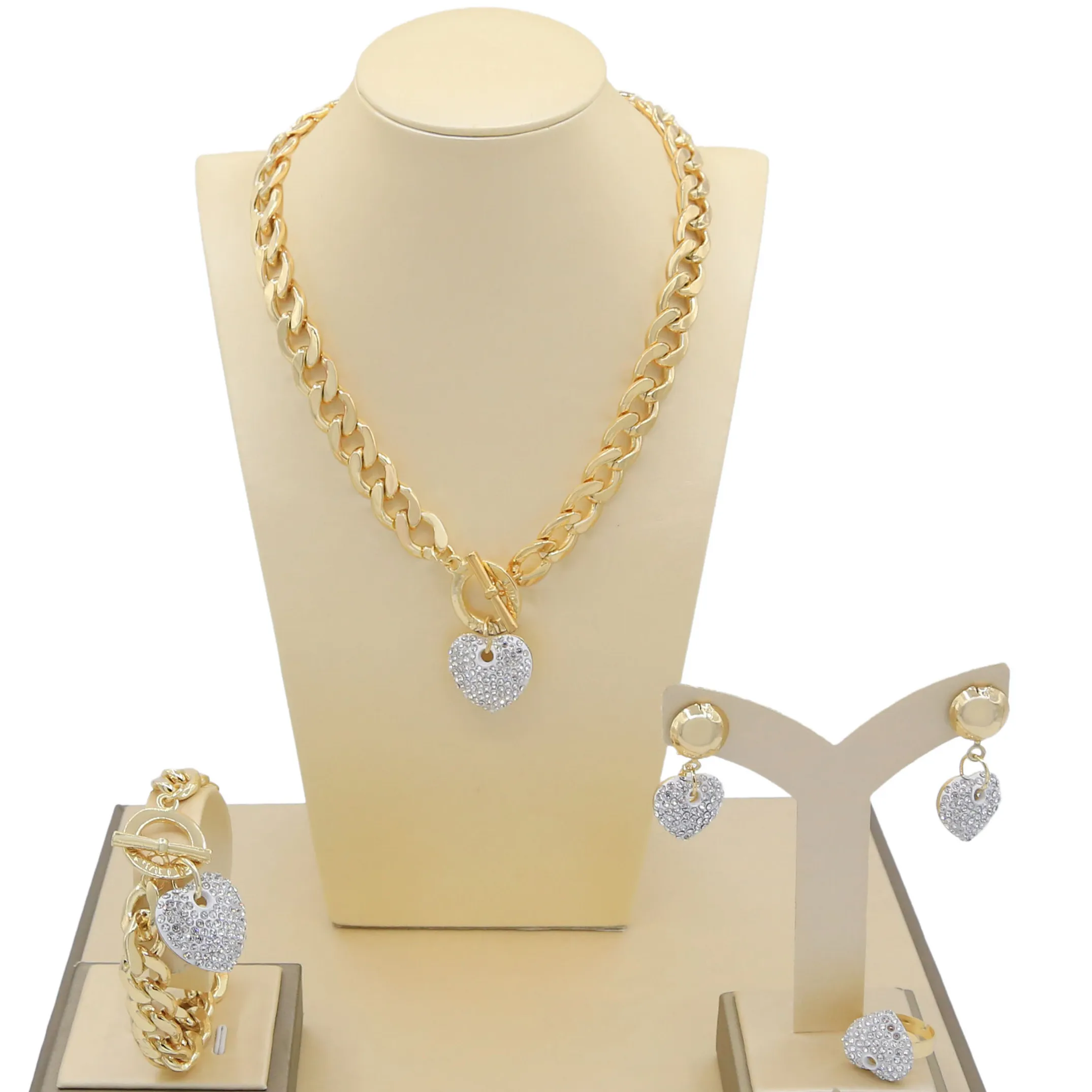 Free Shipping I Love You Big Heart Stainless Steel Jewelry Set Popular Gold Color Fathers Mother's Day Gift Jewelry Sets
Free Shipping I Love You Big Heart Stainless Steel Jewelry Set Popular Gold Color Fathers Mother's Day Gift Jewelry Sets