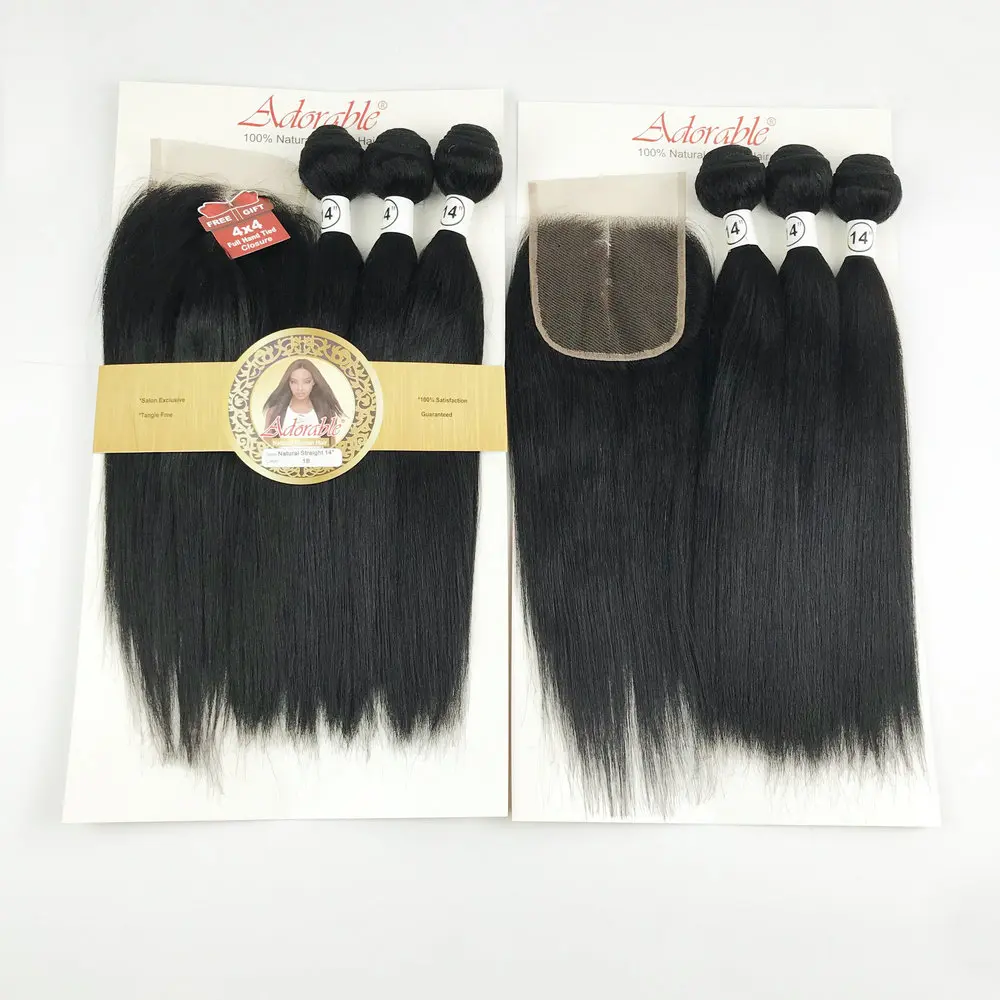 

New style dropshipping mixed human hair extension,silk straight packed blend human hair mixed animal synthetic darling vendor