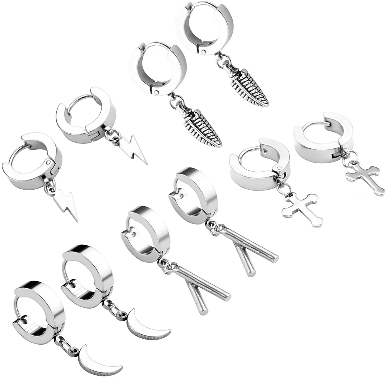 Single piece men punk gold plated earrings dangle cross earrings for women stainless steel
Single piece men punk gold plated earrings dangle cross earrings for women stainless steel