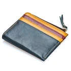 China Supplier factory price cow leather custom zipper coin purse
