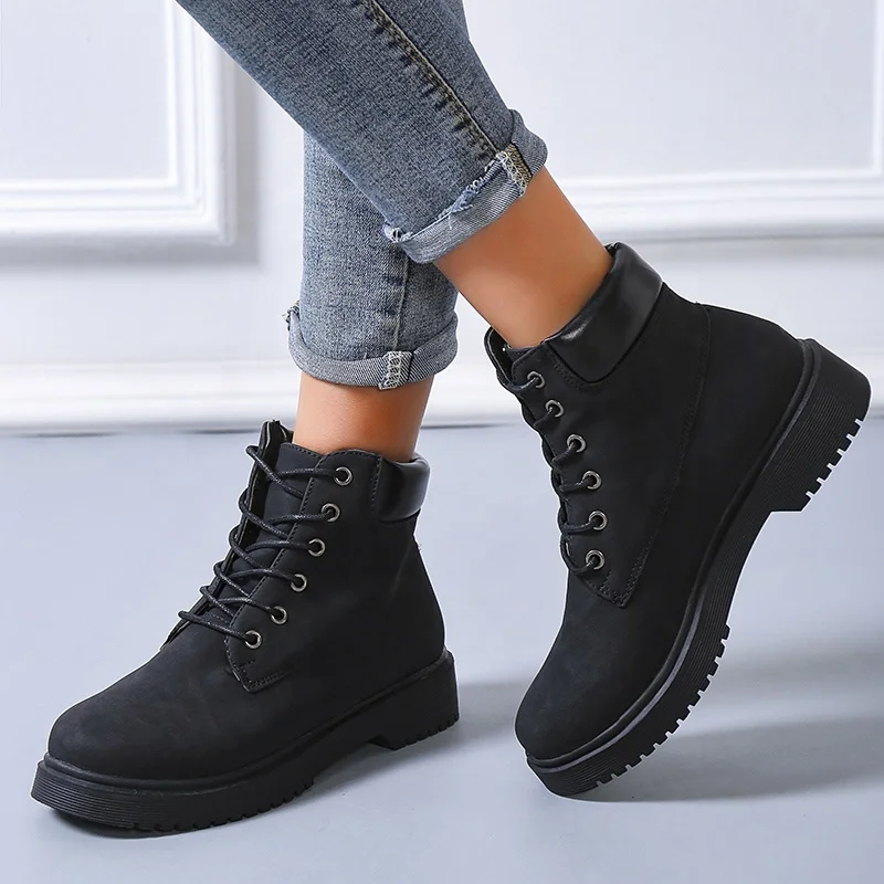 Hot Selling Factory Price Fashion Ankle Boots Chunky Heel Lace-Up Boots For Women Shoes, Black,yellow
Hot Selling Factory Price Fashion Ankle Boots Chunky Heel Lace-Up Boots For Women Shoes, Black,yellow