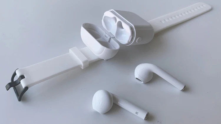 A01 Wearable Wristband Smart Watch TWS Earphone Auto Pairing Removeable Charging Box BT 5.0 for iPhone Huawei Xiaomi - ANKUX.COM