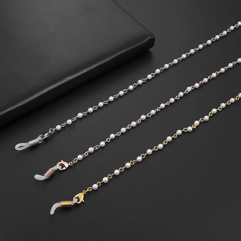 New Pearls And Chain Necklace Cord Eyeglasses Chain Gold Ladies For Neck Glasses Pearl Shoulder Chain Lanyard
New Pearls And Chain Necklace Cord Eyeglasses Chain Gold Ladies For Neck Glasses Pearl Shoulder Chain Lanyard