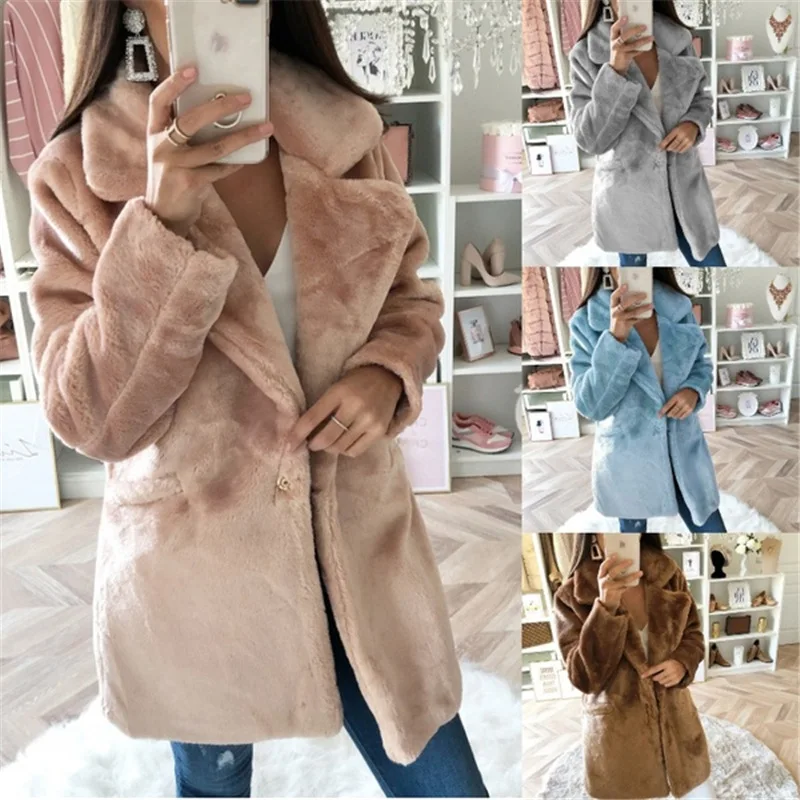 Wholesale Latest New Fashion Design Women Solid Jacket Winter Casual Long Faux Fur Coat
Wholesale Latest New Fashion Design Women Solid Jacket Winter Casual Long Faux Fur Coat