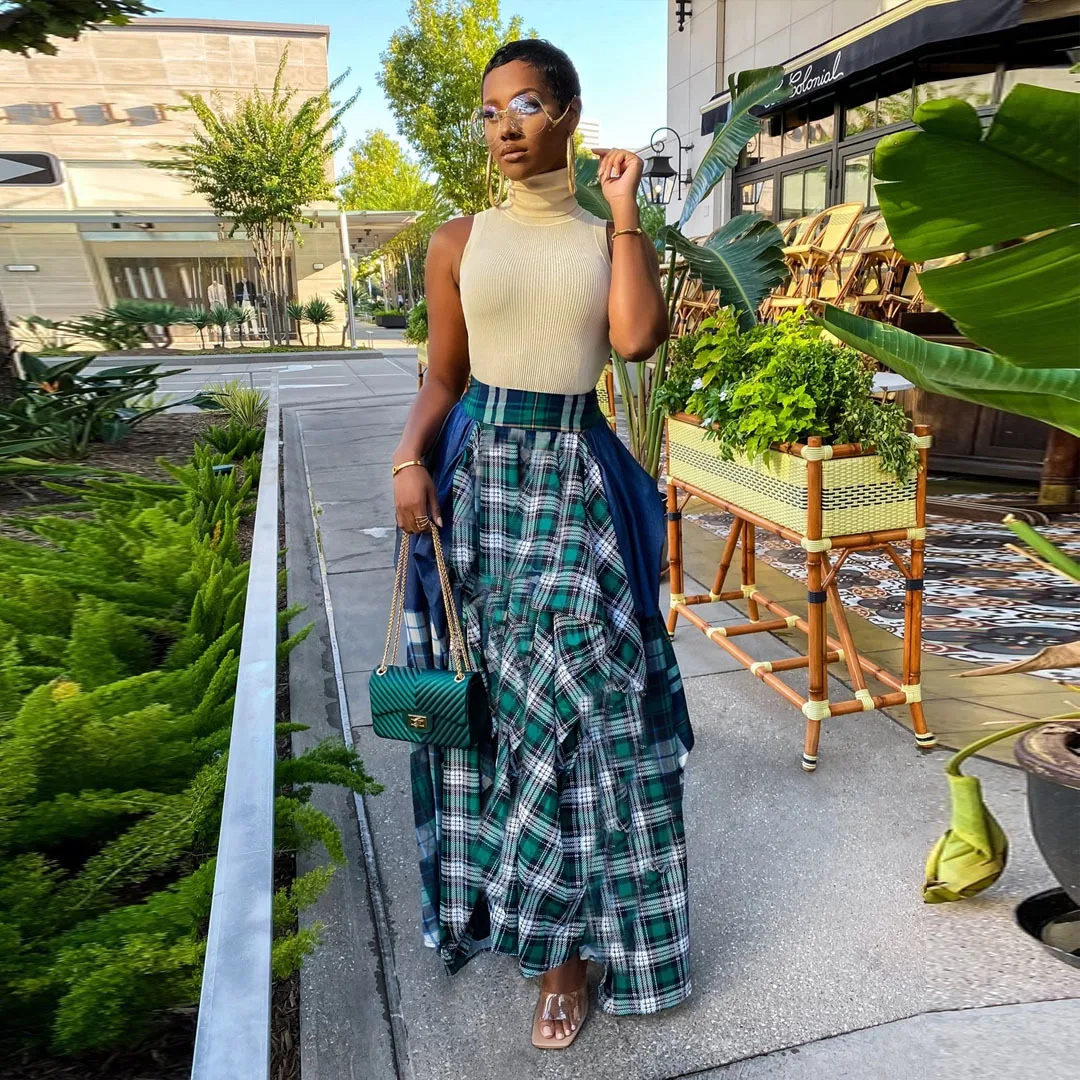 YIWU QIUDUN Multicolor Trendy Stitching Printed Skirt Plaid Baggy Long A-Line Skirts For Women
YIWU QIUDUN Multicolor Trendy Stitching Printed Skirt Plaid Baggy Long A-Line Skirts For Women